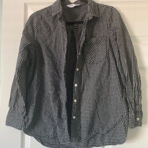 OLD NAVY Black & White Checkered Button-Up Shirt